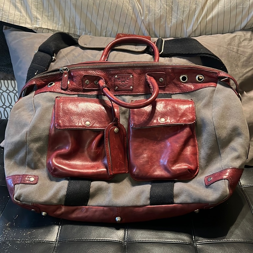 WILL Leather Goods travel duffel - leather and canvas